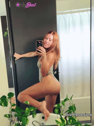 Ass Babe Big Ass Fitness Selfie Sensual Thong clip