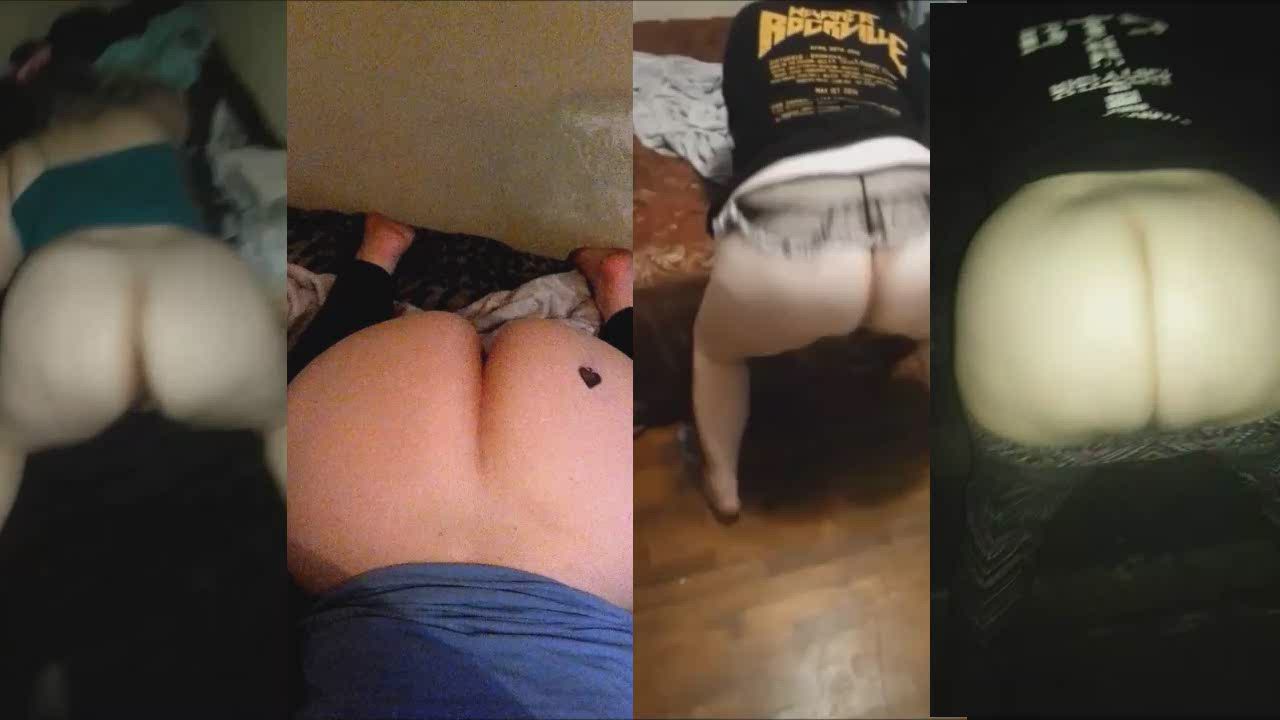 Ass Ass Clapping BBW Booty Chubby Close Up Girlfriend Jiggling Legs Pawg Split Screen
