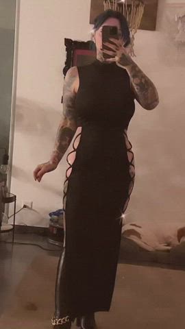 ass booty curvy dress goth italian tattoo tattedphysique clip
