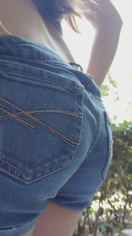 Ass Jean Shorts Jeans Solo Strip clip