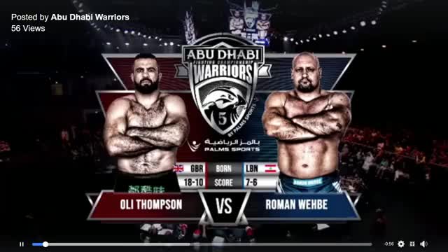 Oli Thompson  VS  Roman Wehbe - Abu Dhabi Warriors 7