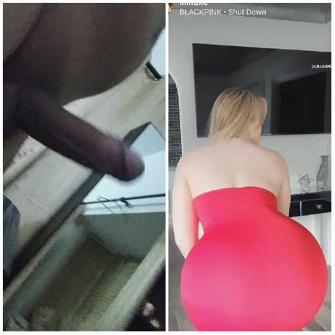 Big Brown Cock and Blondie Big Red Ass. I wanna put my cock inside her fat pussy