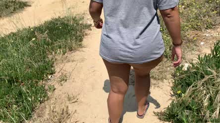 leaving the beach bottomless