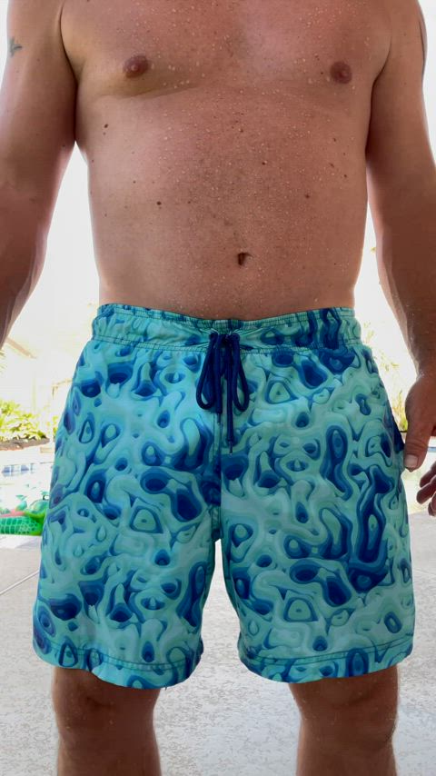 Wet bathing suit, or pissing myself?