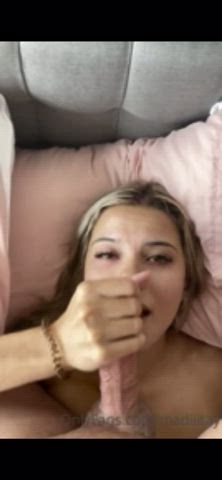 blonde blowjob facial clip