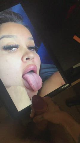 cumshot tongue fetish tribute clip