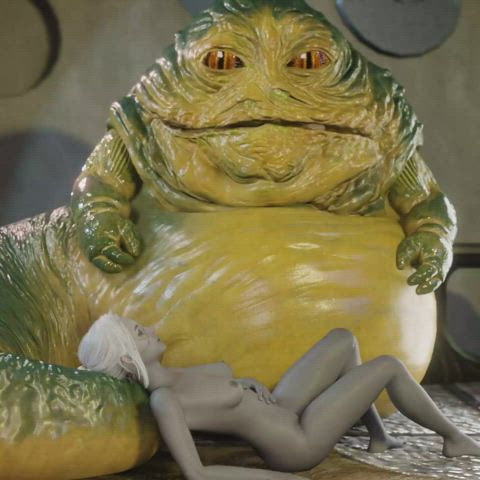 Jabba the Hutt wakes up Merrin and slides inside (PN34)