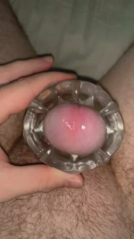 Uncut stroking in my toy