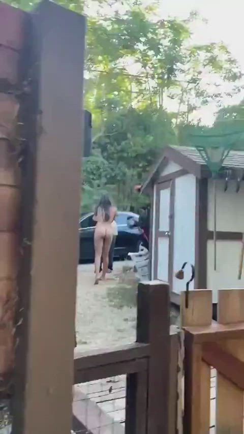 delivery nude nudity public clip