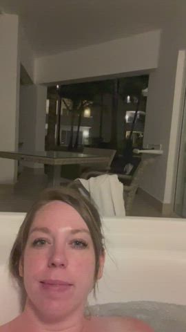 Think the hotel expected me to use the patio jacuzzi naked? [gif]