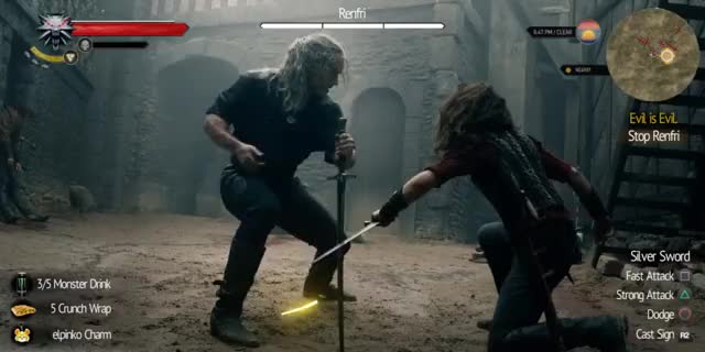 Geralt vs Renfri Gaming Edition