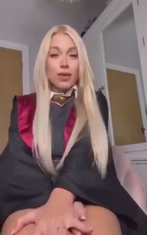 Blonde Masturbating Sex Toy clip