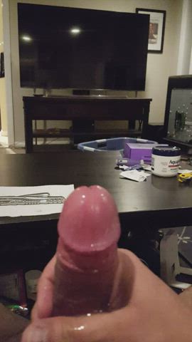 Not a lot of cum .. but it was a nice long orgasm.