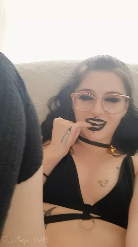 Hoping there’s demand for an adorable submissive goth gf