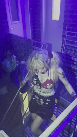 Goth Harley Quinn Lija Blonde Pale clip