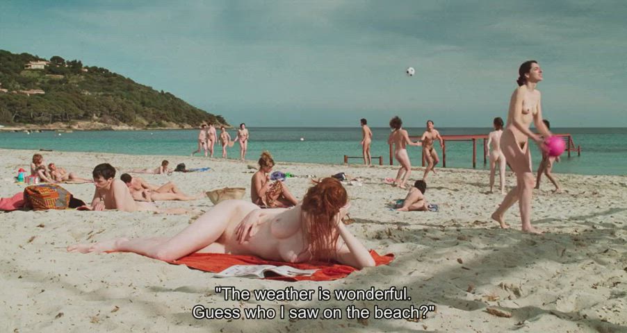 beach nude nudist clip