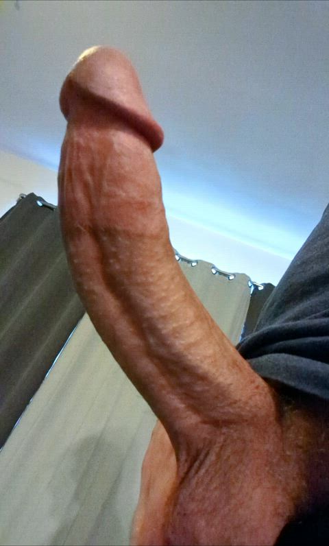 Playing with my thick cock on hump day morning