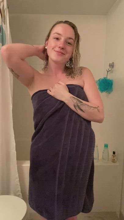 Fresh out of the shower but I’d let you get me dirty again