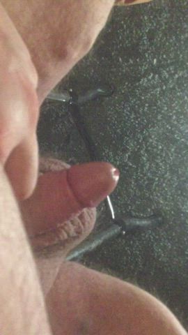 chubby cock edging little dick male masturbation masturbating precum vibrator clip