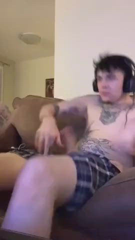 blowjob clothed couch sex cowgirl gamer girl oiled riding thong clip