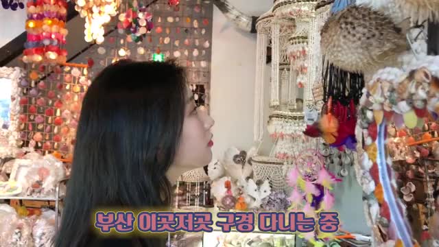Saerom intrigued by a puffer fish