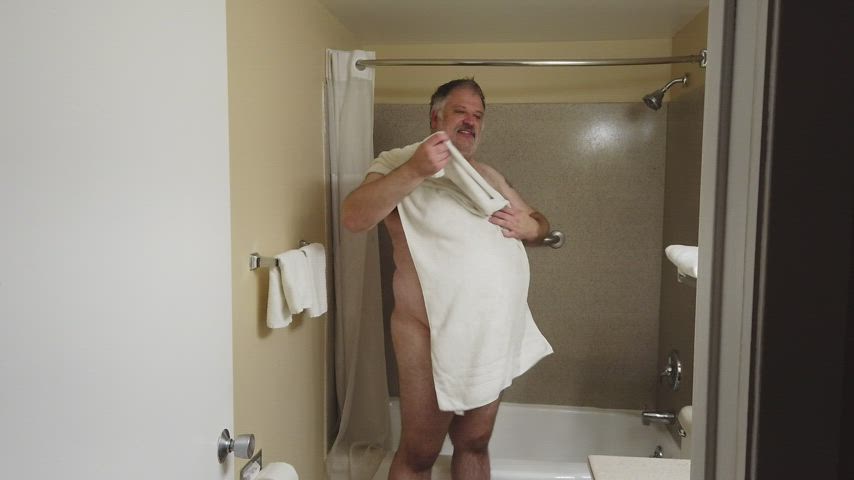 Toweling off after a shower, got another hardon