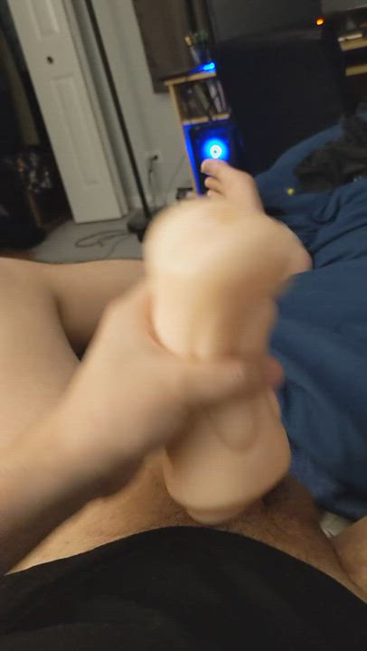 Felt soo good, my cock couldn't take any more and popped so hard 🤭