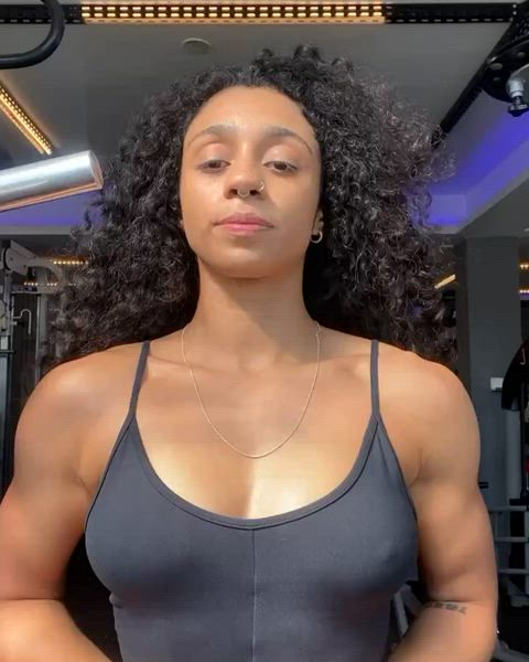 black muscular girl non-nude clip