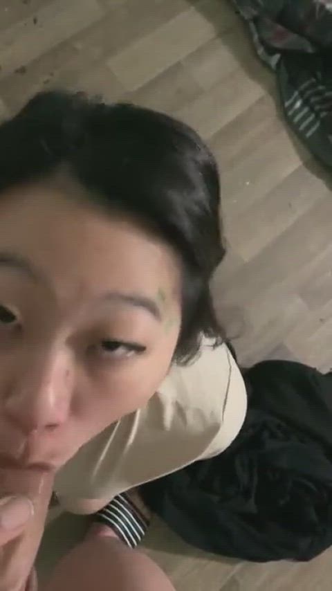 asian big dick blowjob deepthroat lips tattooed teen wet clip