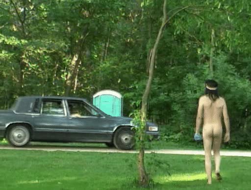 Mark Heffron - 3D wigglegram - bare booty at a public campground