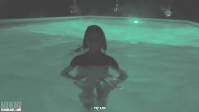 Nikki Sims - Midnight Pool Sexy Talk [Filtered]