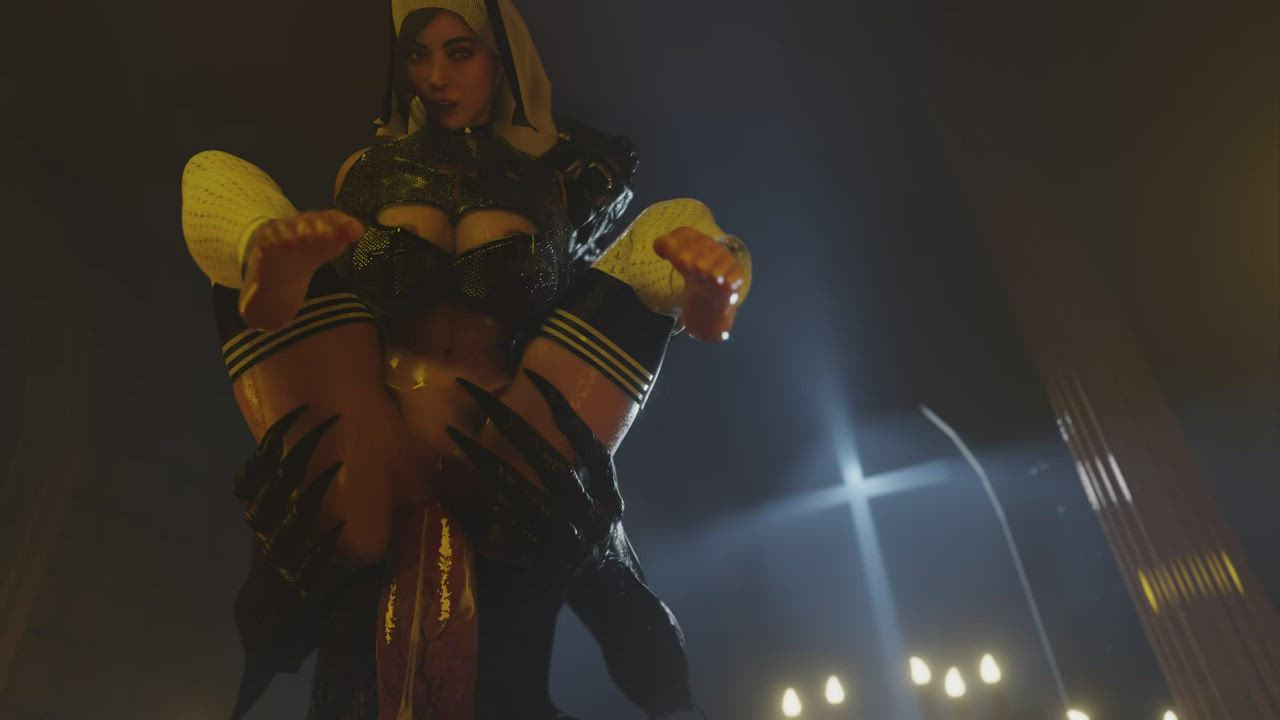 Monster Cock Nun SFM clip