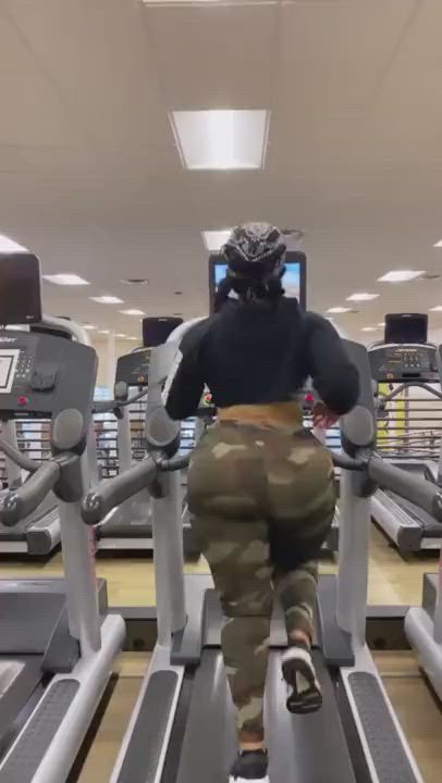 African American American Ass Big Ass Bubble Butt Ebony Gym Model Twerking Workout