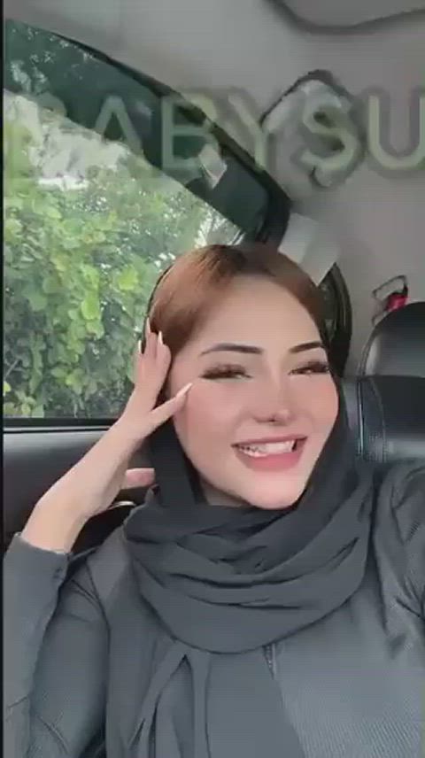 asian blowjob car hijab selfie clip