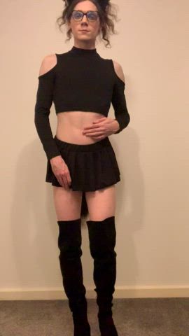 femboy tail plug thigh highs clip