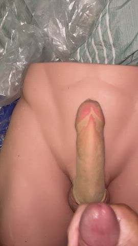 cock cum cum lube cumshot dildo frotting nylon clip