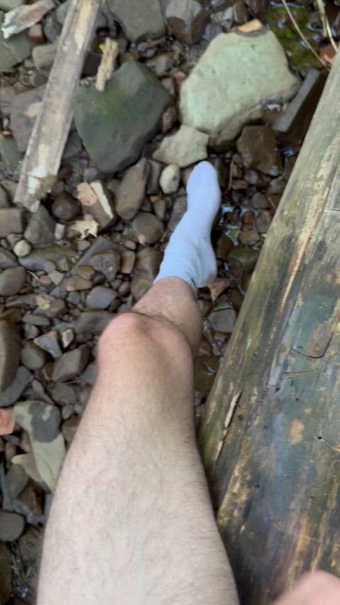 cock homemade masturbating outdoor socks solo clip