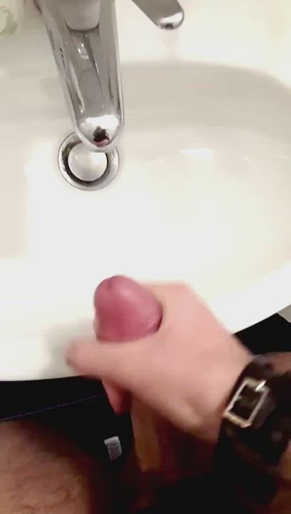 Sometimes you're so horny, you'll just jerk off in your best friend's sink.