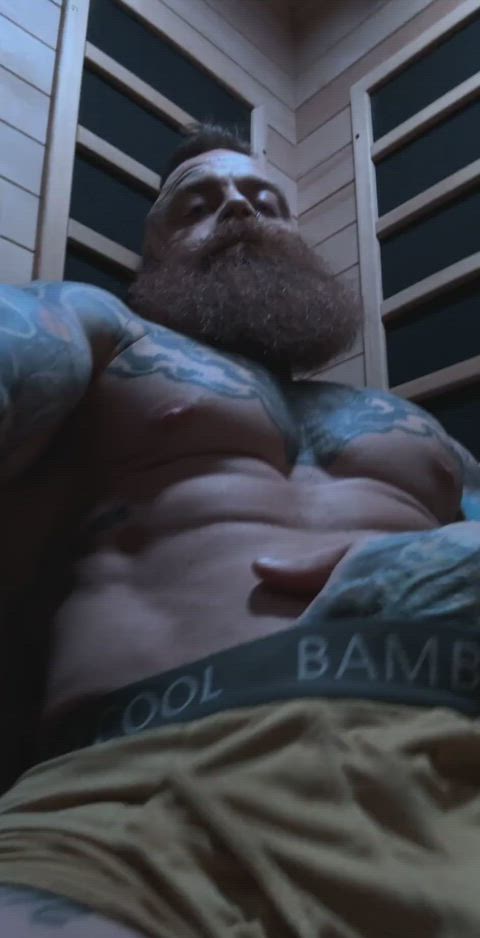 abs beard muscles nsfw solo tattoo clip