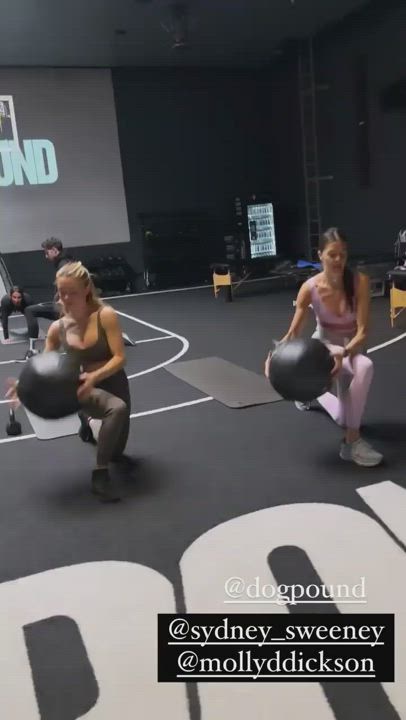 Spandex Sydney Sweeney Workout clip