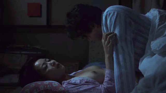 Ruri Shinato - The Naked Director, topless bed scene