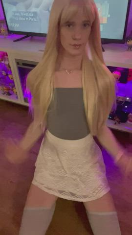 skirt tease trans woman clip