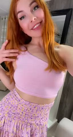 Innocent Petite Puffy Pussy Lips Redhead Seduction Shaved Pussy Small Tits Teen Virgin