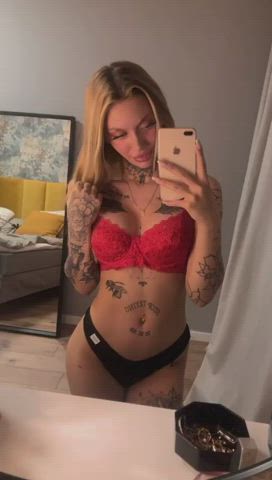 Blonde Fake Boobs Fake Tits Student Tattoo clip