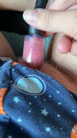 Pumping my little cock 🥺