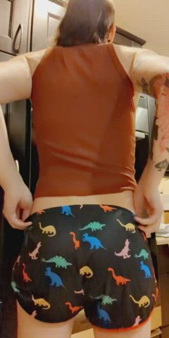 ass booty shorts trans trans woman clip