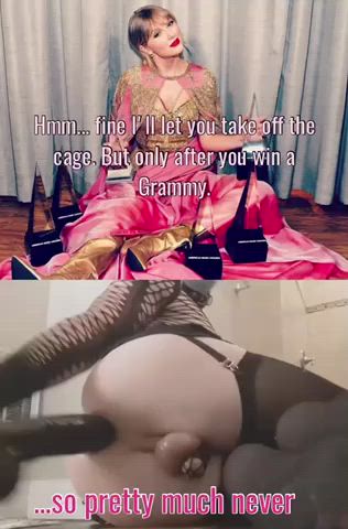 babecock caption chastity sissy taylor swift trans clip
