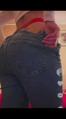 ass blonde jeans clip