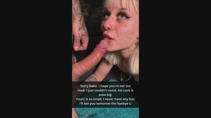 blonde blowjob caption cheating cum in mouth cum licking cum swallow girlfriend sloppy
