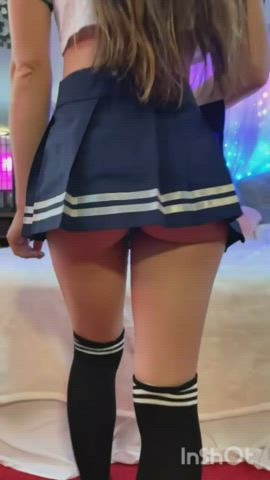 bending over skirt upskirt clip